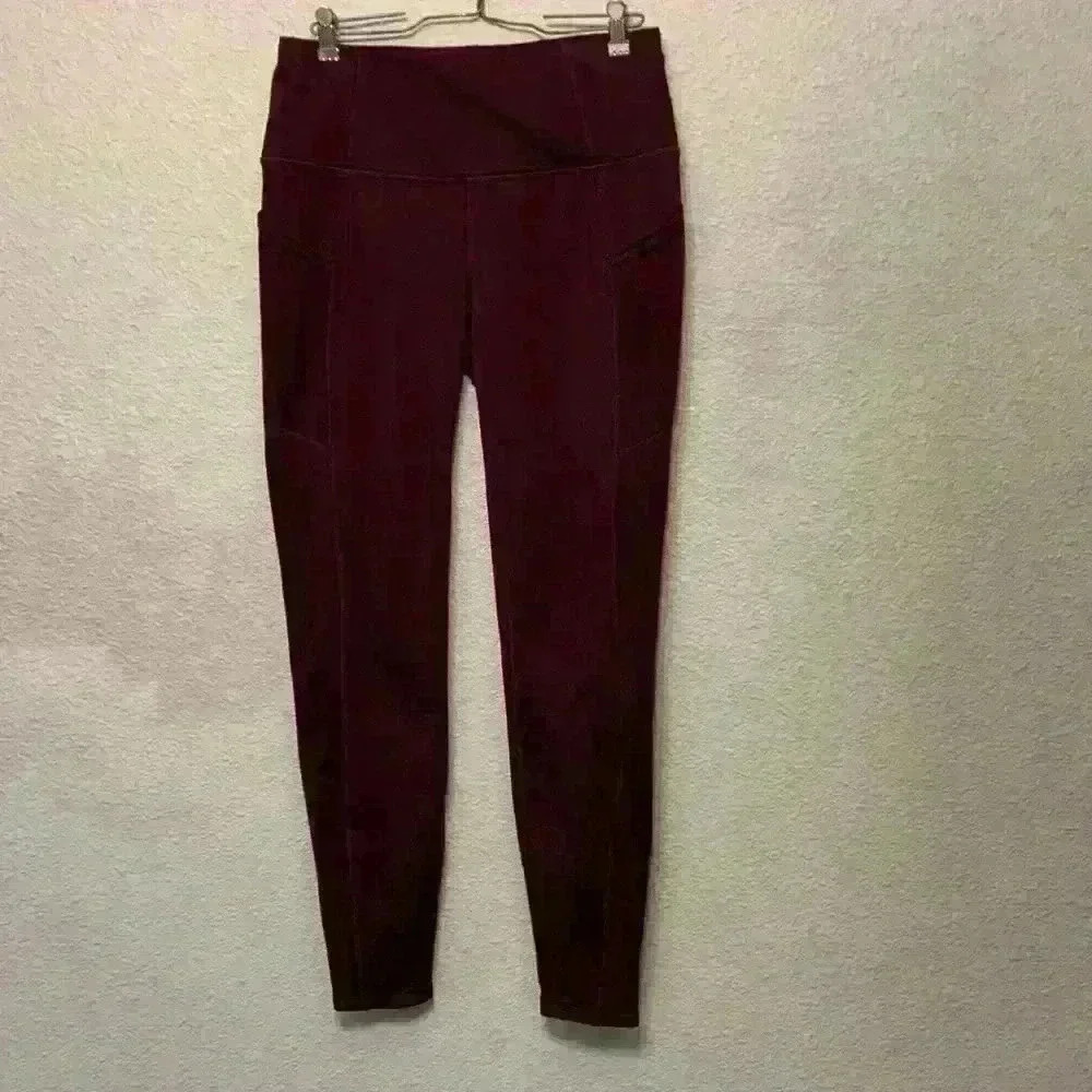 RBX Maroon 27” inseam legging sz M athleisure athletic fall workout PE teacher